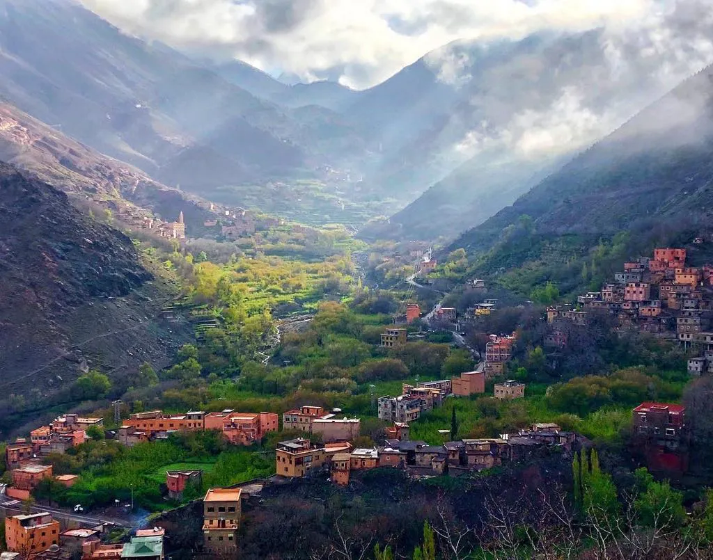 Imlil village and Atlas mountains